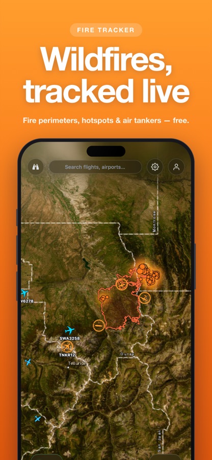 Wildfires tracked live with air tankers