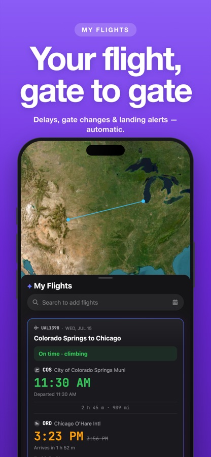 Your flight tracked gate to gate